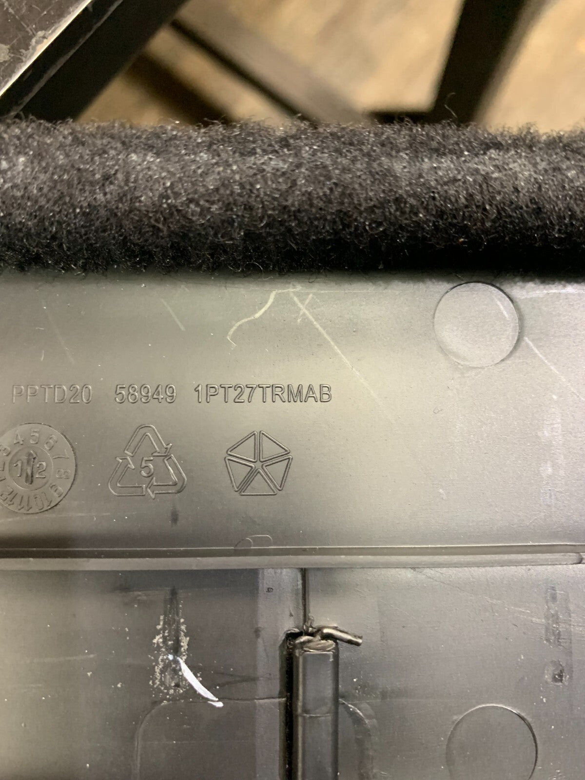 2011-2013 Jeep Grand Cherokee Rear Trunk Seat Floor Board Cover OEM 1PT27TRMAB