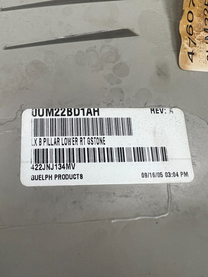 2006-2007 CHRYSLER 300 RIGHT SIDE B PILLAR LOWER TRIM SLATE GREY OEM OUM22BD1AH