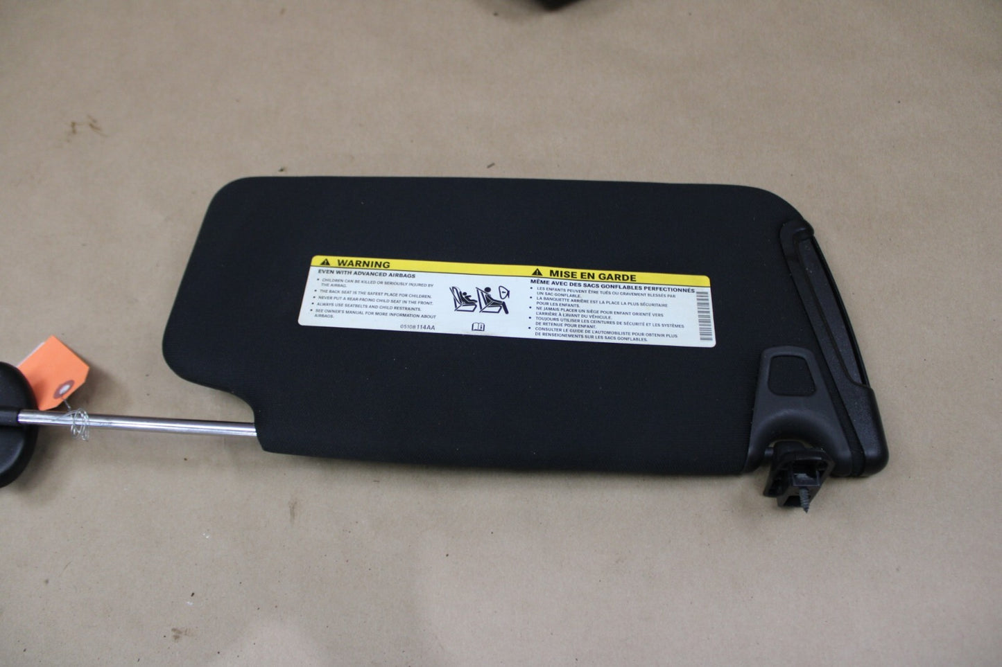 2015–2023 DODGE CHARGER SCAT PACK BLACK SUN VISOR SET LEFT & RIGHT OEM