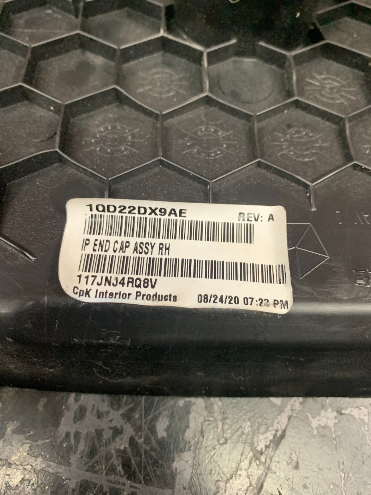 2011-2023 Dodge Charger Passenger RH Side Dashboard Dash End Cap 1QD22DX9AE