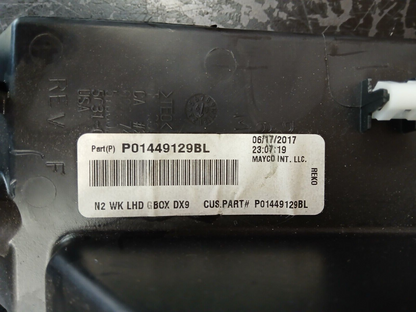 2011-2021 Jeep Grand Cherokee Dash Black Complete Glove Box Assembly 01449129bl