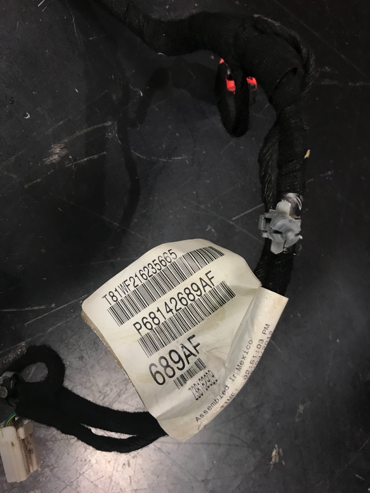 2013-2016 Dodge Dart Front Right Side Door Wire Wiring Harness P68142689AF OEM