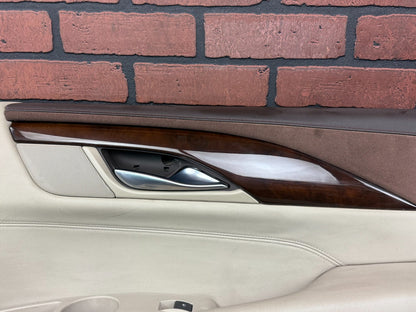 15-20 Escalade Woodgrain Shale Tan Front Passenger Right RH Door Trim Panel OEM