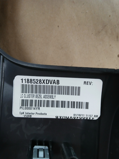 2011-2014 Dodge Challenger OEM Speedometer Gauge Cluster Dash Bezel 1188528XDVAB