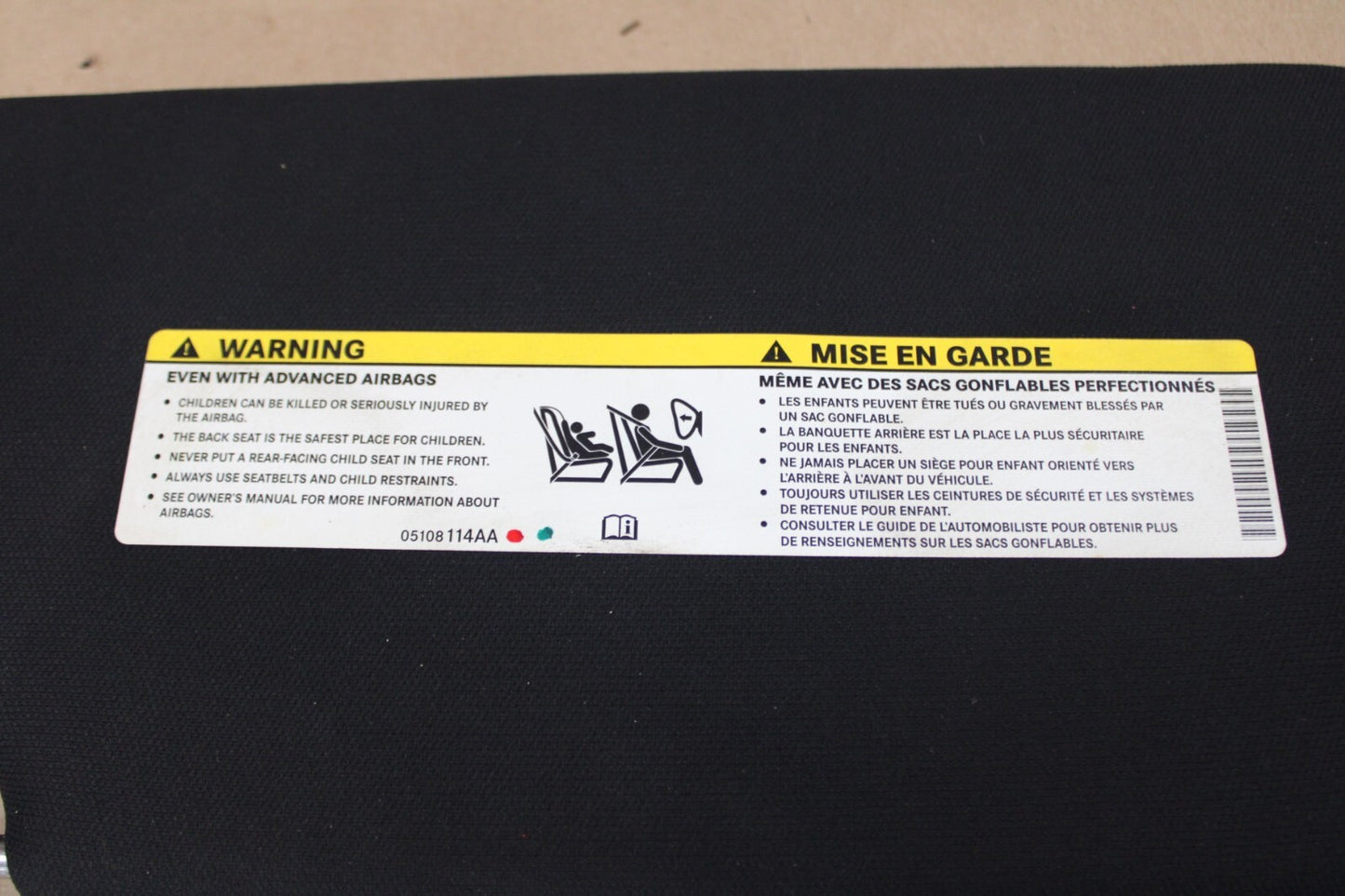 2015–2023 DODGE CHARGER SCAT PACK BLACK SUN VISOR SET LEFT & RIGHT OEM