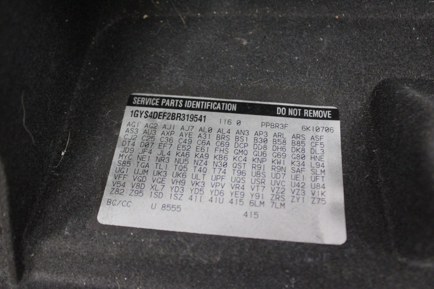 2008-2014 Cadillac Escalade Dash Glove Box Storage Assembly 20925890 OEM Gray