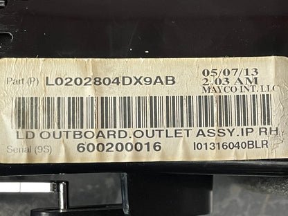 2011-2020 DODGE CHARGER FRONT DASH RIGHT OUTER AIR VENT GRILLE OEM L0202804DX9AB