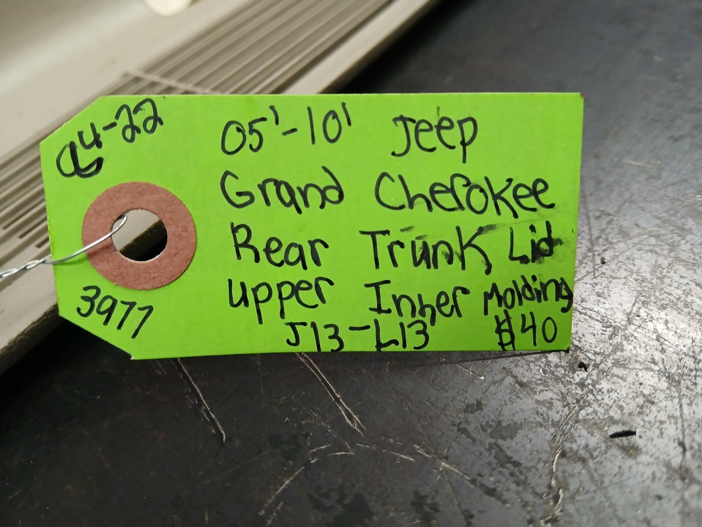 2005-2010 Jeep Grand Cherokee Rear Trunk Trim Panel