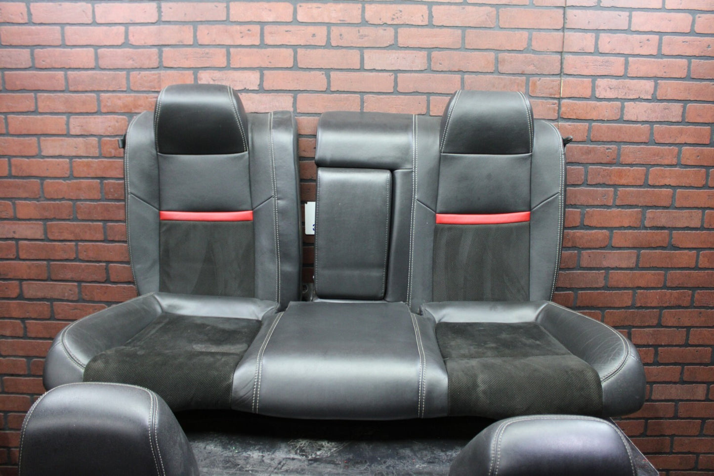 2008-2014 DODGE CHALLENGER SRT8 COMPLETE INTERIOR SEAT SET BLACK LEATHER SUEDE