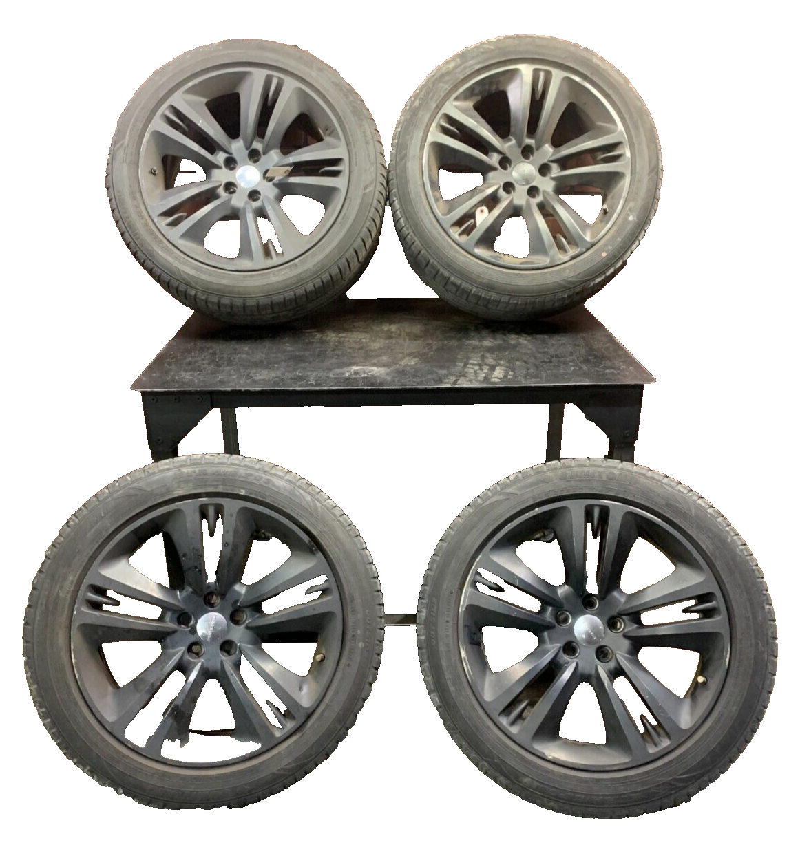 2011-2014 Dodge Charger/300/Challenger SRT8 Full Wheel Set w/ Center Caps 5 spk