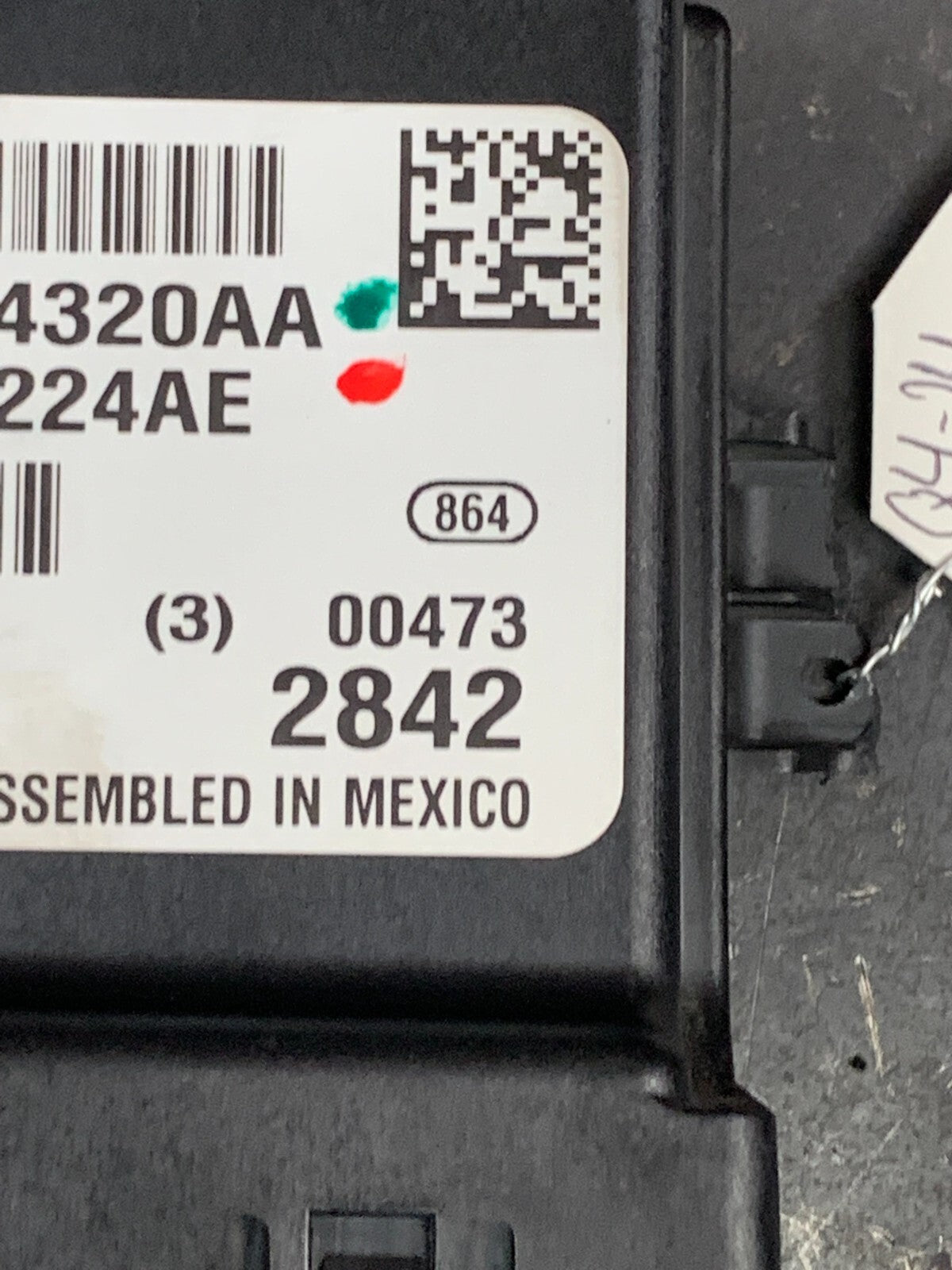 2013-2014 DODGE CHALLENGER DRIVER PARKING ASSIST CONTROL MODULE 68154320AA OEM