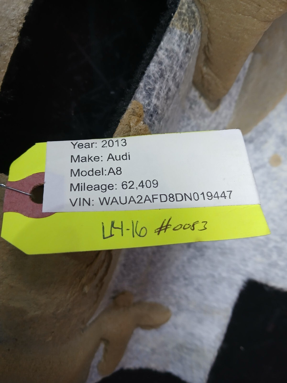 2011-2018 Audi A8 Front Driver LH Side Interior Floor Carpet 4H1 863 709 B