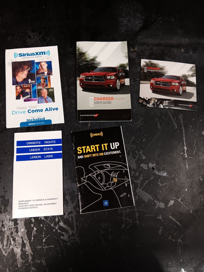 2013 Dodge Charger SRT8 Paper and CD Owners Manual Guide w/ Black Case