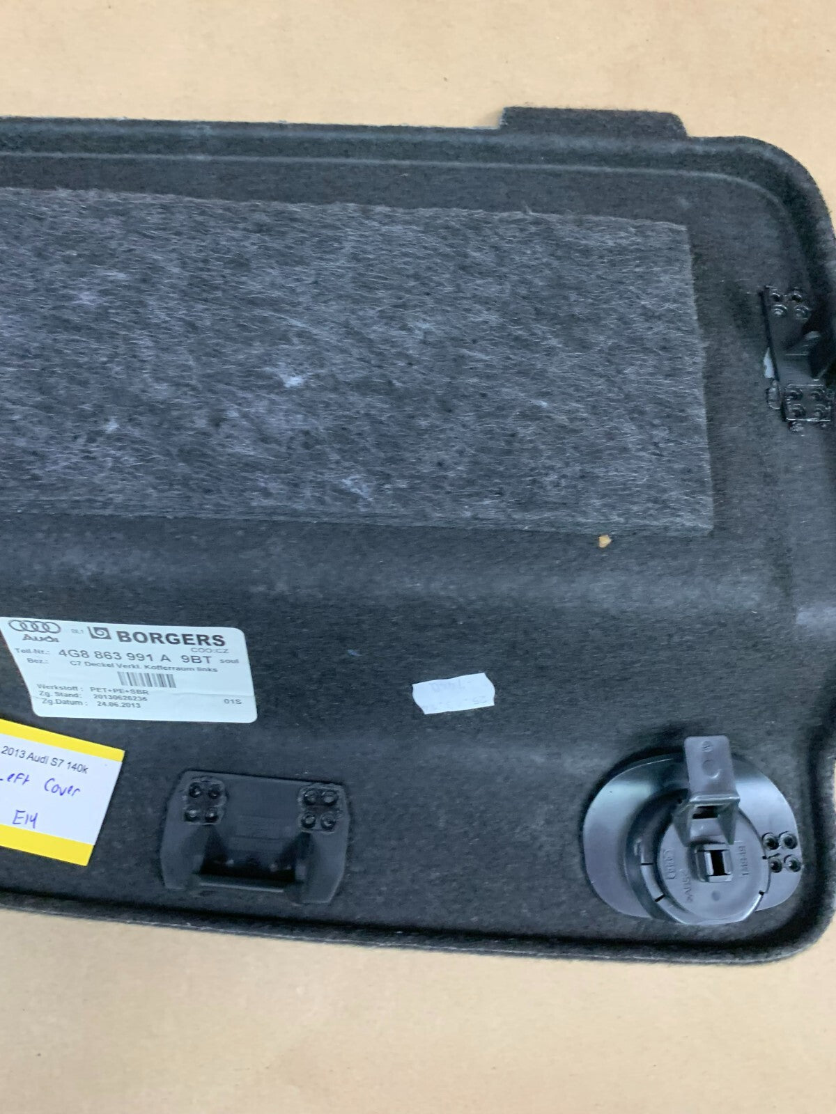 2012-2018 Audi A6 S6 Rear Left Trunk Access Panel / BOOT Lining Cover OEM