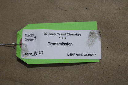 06-10 GRAND CHEROKEE SRT8 6.1L OEM AWD AUTO TRANSMISSION GEAR BOX 52108630AA