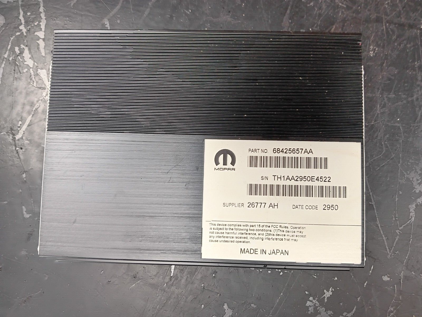 2017-2023 276 Watt Charger/Challenger/300 Radio Audio Amp Amplifier 68425657aa