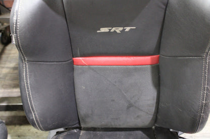 2008-2014 DODGE CHALLENGER SRT8 COMPLETE INTERIOR SEAT SET BLACK LEATHER SUEDE