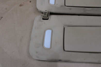07-13 Escalade Silverado 1500 Interior Sun Visors Left Right Pair Set Beige OEM