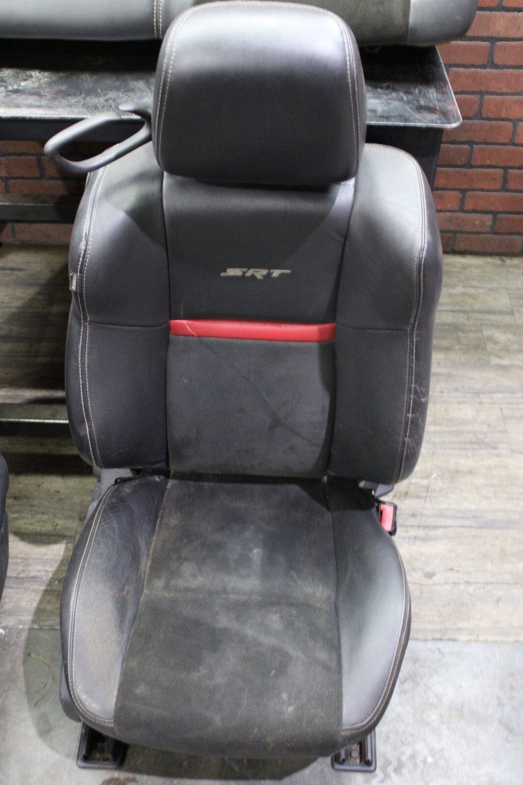 2008-2014 DODGE CHALLENGER SRT8 COMPLETE INTERIOR SEAT SET BLACK LEATHER SUEDE
