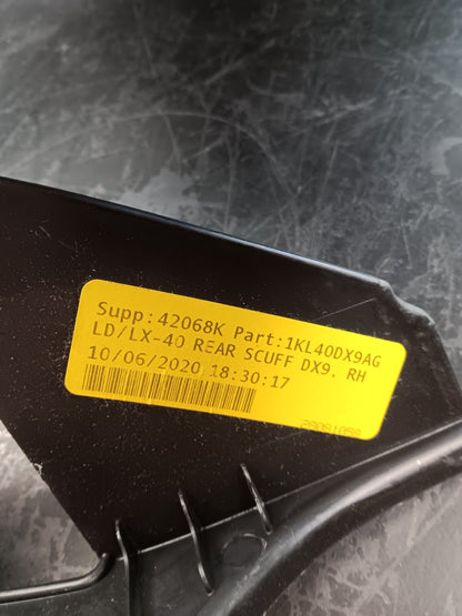 2011-2023 Charger 300 Rear Passenger RH Side Door Sill Scuff Plate 1kl40dx9ag