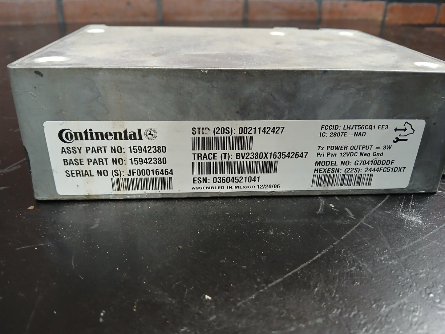 2007-2008 Pontiac Solstice GXP Communication Control Unit Module 15942380