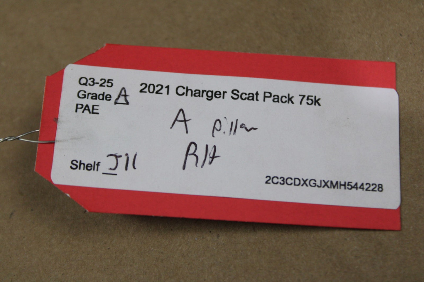 2015 - 2023 DODGE CHARGER FRONT PASSENGER RIGHT A PILLAR TRIM OEM 5SH68TRMAA
