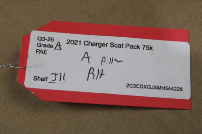 2015 - 2023 DODGE CHARGER FRONT PASSENGER RIGHT A PILLAR TRIM OEM 5SH68TRMAA