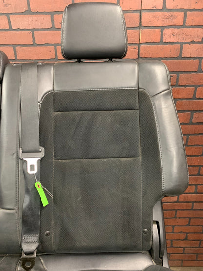 2011-2013 Jeep Grand Cherokee SRT Rear Seat Set Black Leather and Suede TORN