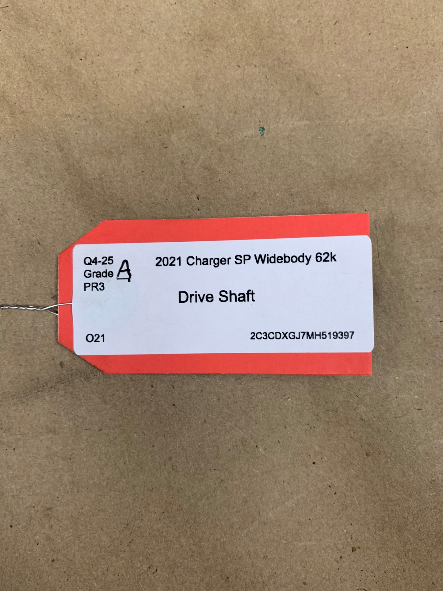 2021 Dodge Charger Scat Pack Drive Shaft 6.4L RWD OEM 62k