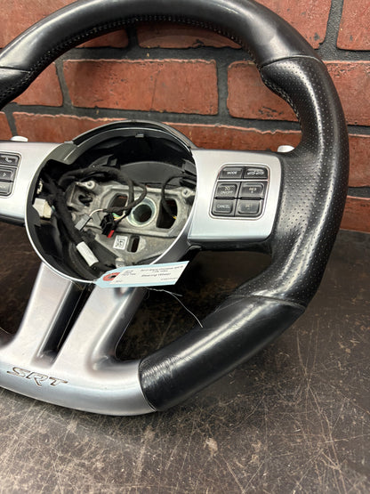 2011-2013 OEM Jeep Grand Cherokee SRT8 Heated Leather Flat Bottom Steering Wheel