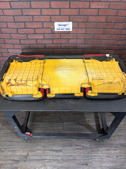 15-23 Dodge Challenger Scat Pack Red Black Leather Alcantara Suede Rear Seat Bottom Cushion OEM