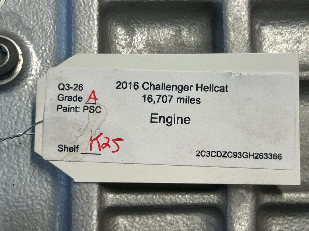 15-17 Dodge Challenger SRT Hellcat 6.2L Supercharged Complete Hemi Engine 16k