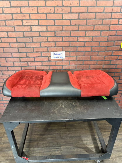15-23 Dodge Challenger Scat Pack Red Black Leather Alcantara Suede Rear Seat Bottom Cushion OEM