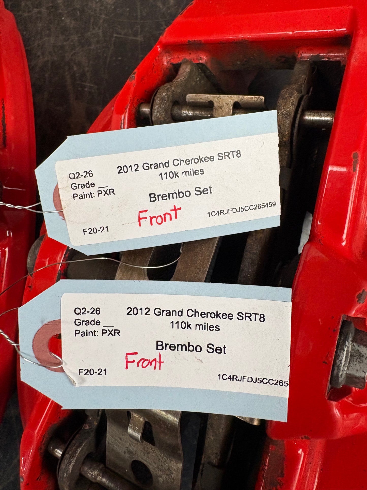 WK2 Jeep Grand Cherokee SRT 6 Piston Brembo Brake Caliper Pair OEM