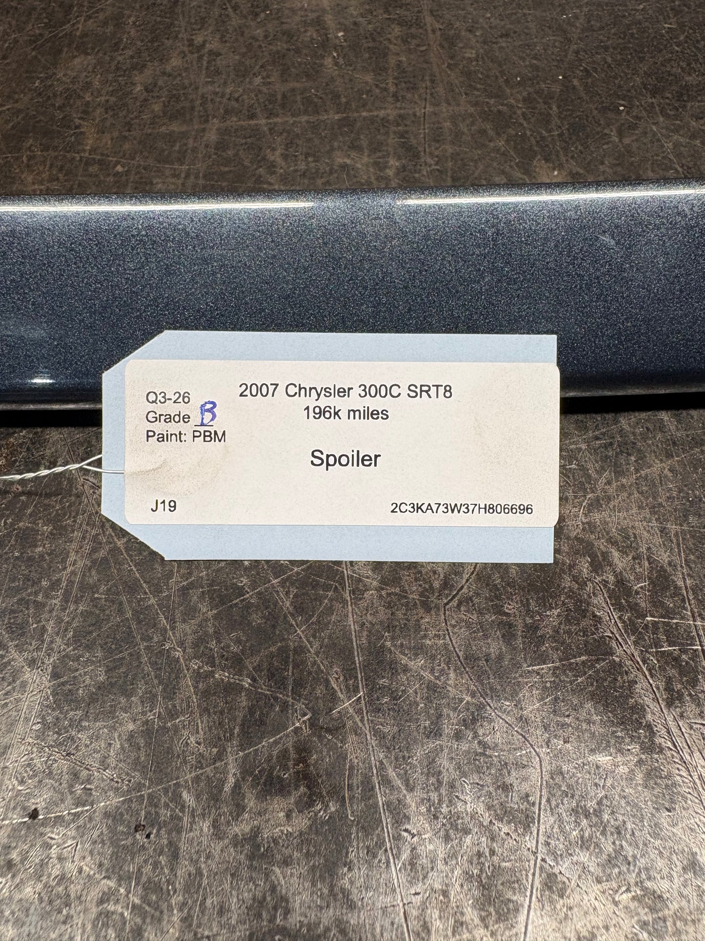 05-10 Chrysler 300C SRT8 Rear Trunk Spoiler Lip PBM OEM
