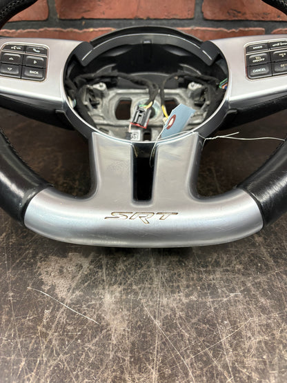 2011-2013 OEM Jeep Grand Cherokee SRT8 Heated Leather Flat Bottom Steering Wheel