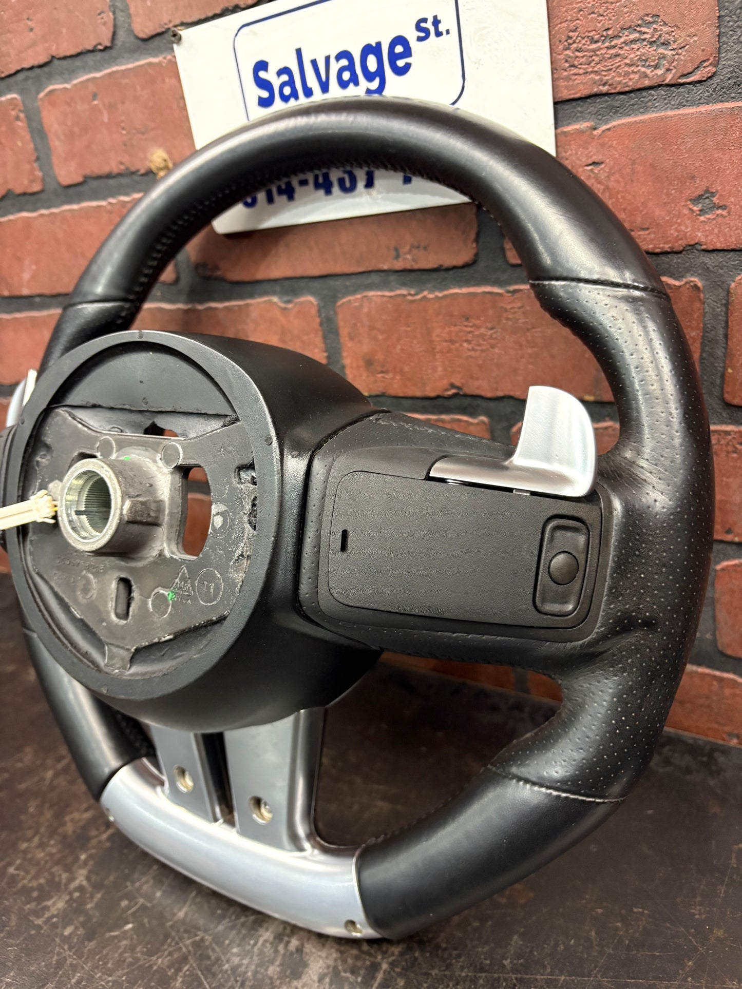 2011-2013 OEM Jeep Grand Cherokee SRT8 Heated Leather Flat Bottom Steering Wheel
