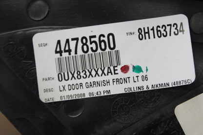 06-10 Dodge Charger Driver Left Interior Door Window Opening Molding Mopar OEM