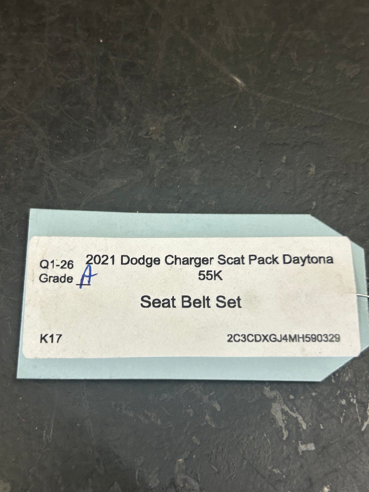 2019-2023 DODGE CHARGER REAR LEFT RIGHT CENTER SEAT BELT RETRACTOR SET