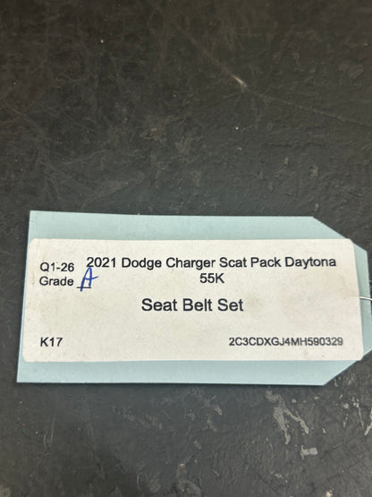 2019-2023 DODGE CHARGER REAR LEFT RIGHT CENTER SEAT BELT RETRACTOR SET
