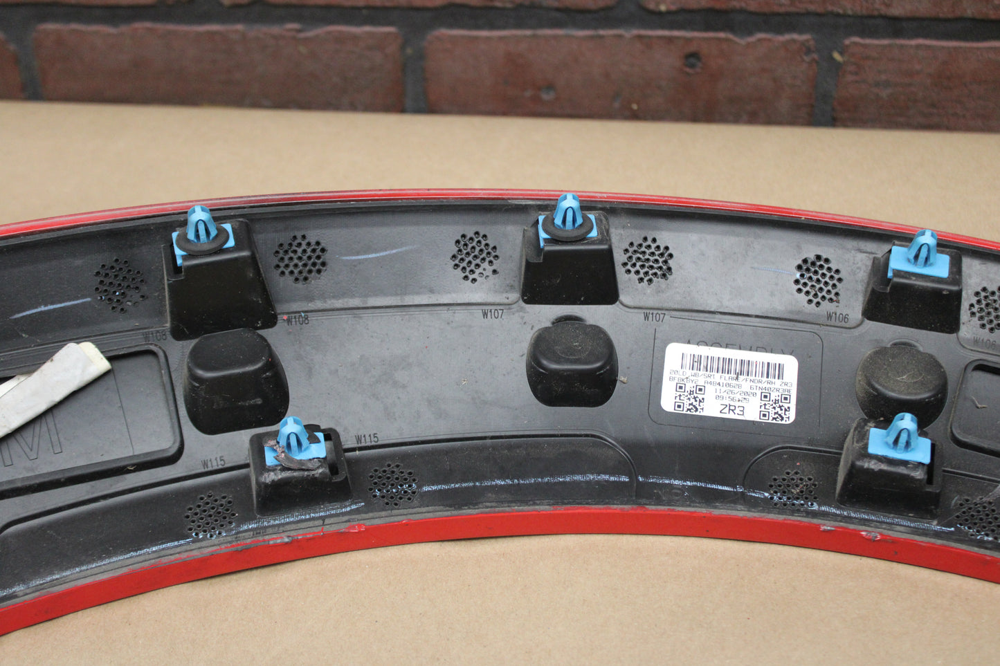2020-2023 DODGE CHARGER WIDE BODY FRONT PASSENGER RH WHEEL FLARE MOLDING OEM