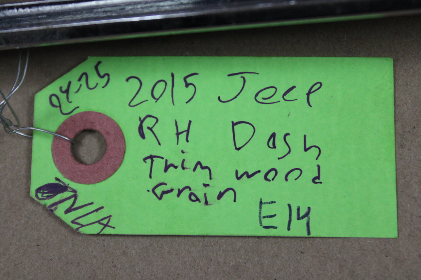 2014-2019 Jeep Grand Cherokee Laredo Ebony Dark Wood Passenger Dash Trim Panel