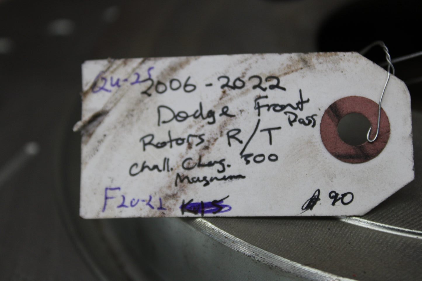 PowerStop Dodge Charger Challenger Drilled Slotted Brake Rotor Front Passenger