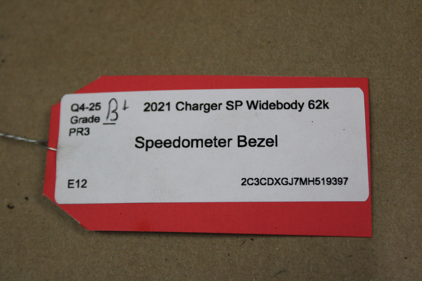 15-23 DODGE CHARGER FRONT DASH SPEEDOMETER RADIO BEZEL TRIM W/ VENTS OEM