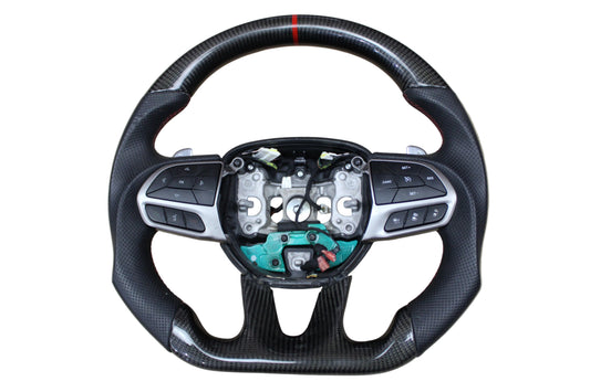 2015-2023 DODGE CHARGER CHALLENGER CARBON FIBER STEERING WHEEL ASSEMBLY