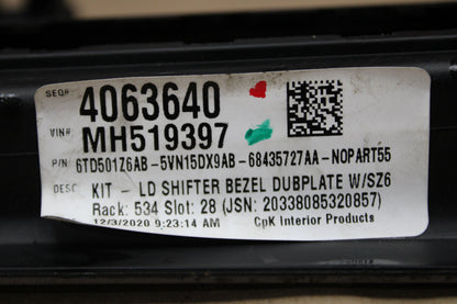 2019-2023 Dodge Charger Automatic Gear Shifter Console Bezel OEM 6TD501Z6AB