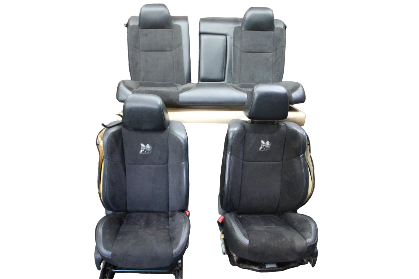 15-23 DODGE CHALLENGER RT SCAT PACK SEATS OEM SUEDE LEATHER SET OEM