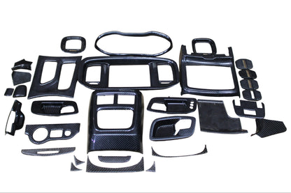 Dodge Charger 15+ Carbon Fiber Interior Steering Center Console Decor Trim Kit
