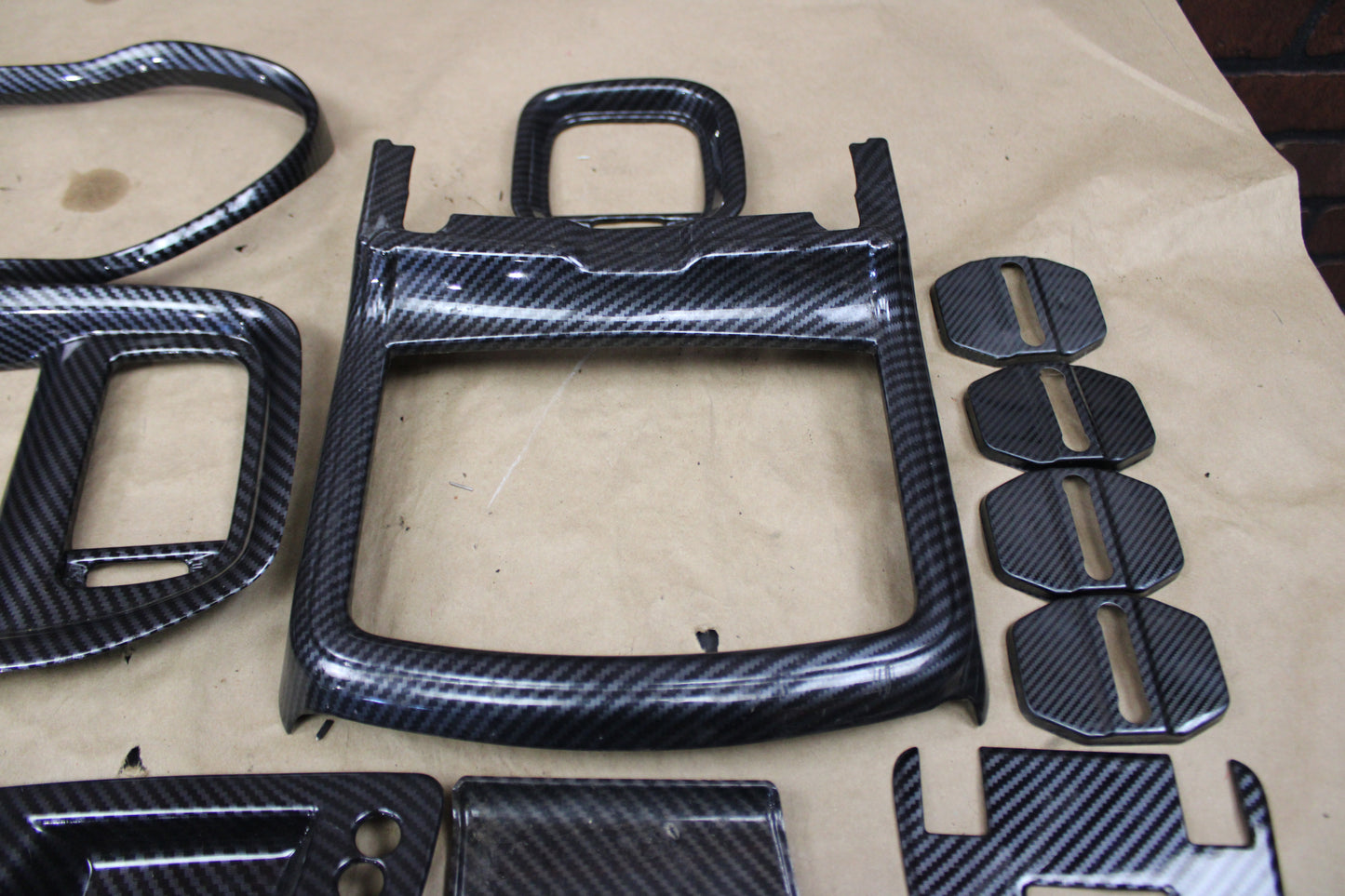 Dodge Charger 15+ Carbon Fiber Interior Steering Center Console Decor Trim Kit