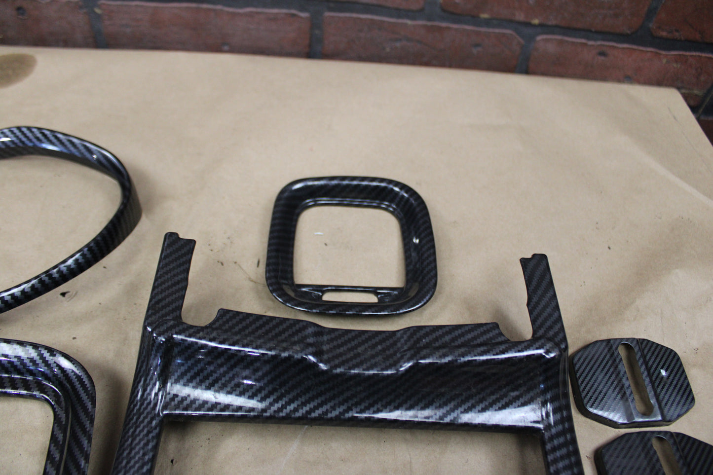 Dodge Charger 15+ Carbon Fiber Interior Steering Center Console Decor Trim Kit